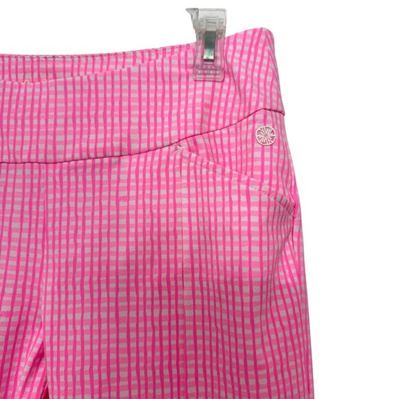 NWOT LILLY PULITZER LUXLETIC UPF 50+ PINK LEGGINGS PANTS women's sz 8 - Picture 4 of 6